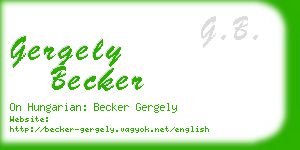 gergely becker business card